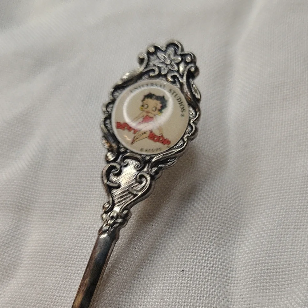 Elegant Silver Decorative Spoon Betty Boop